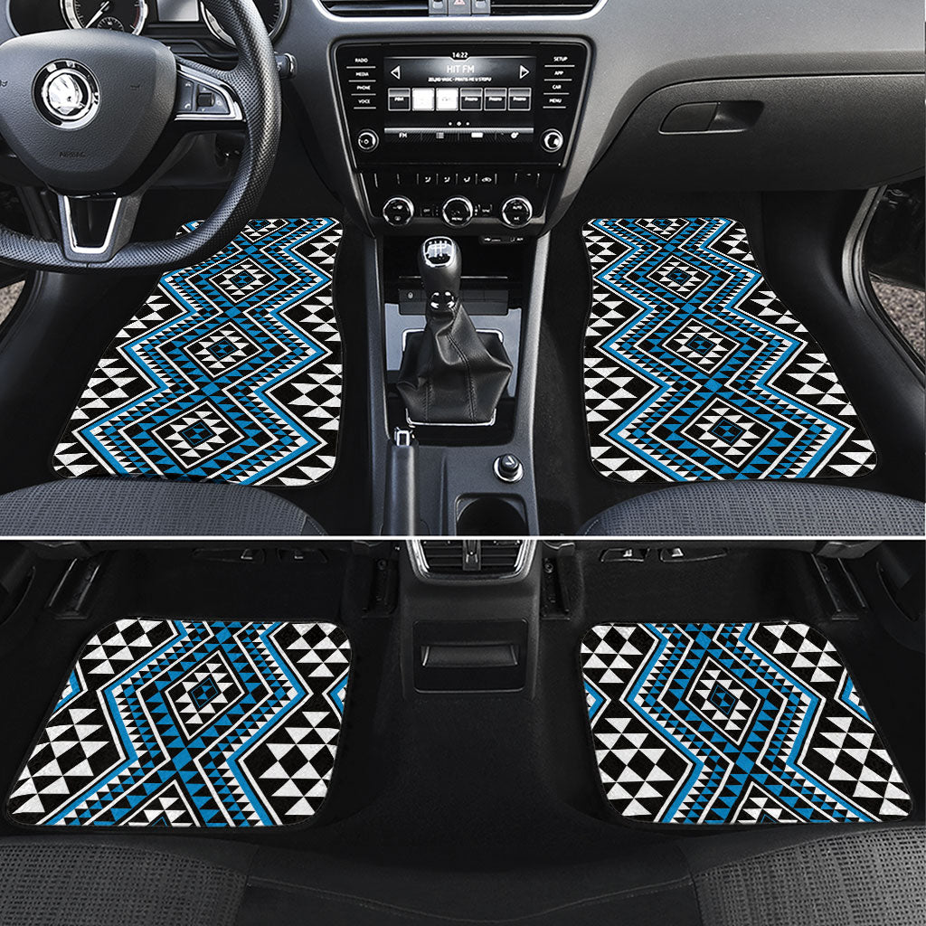 New Zealand Kikorangi Taniko Motifs Car Mats Maori Poi Dance Costume Inspired