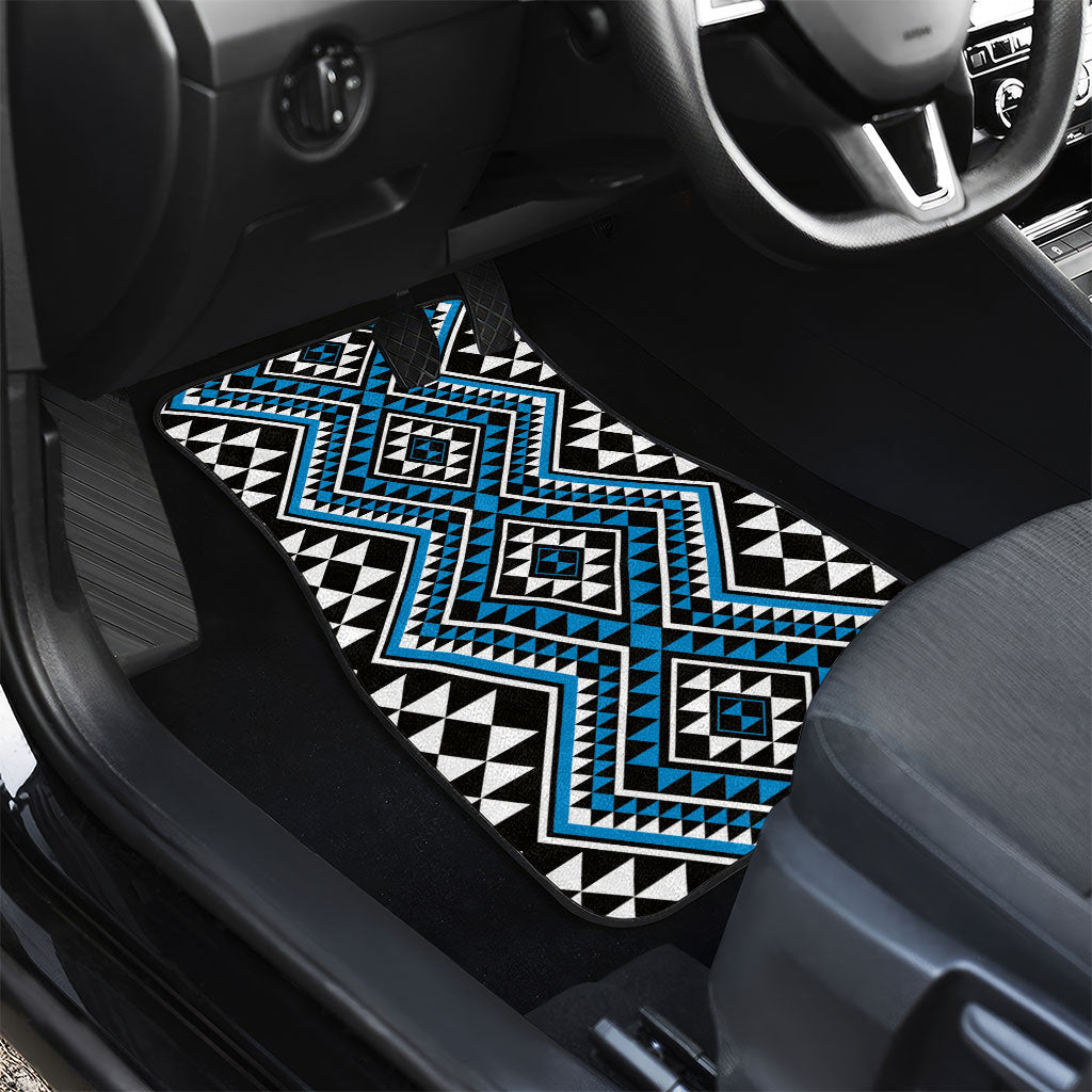 New Zealand Kikorangi Taniko Motifs Car Mats Maori Poi Dance Costume Inspired