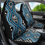 New Zealand Kikorangi Taniko Motifs Car Seat Cover Maori Poi Dance Costume Inspired