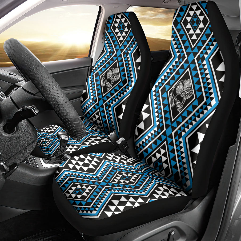 New Zealand Kikorangi Taniko Motifs Car Seat Cover Maori Poi Dance Costume Inspired