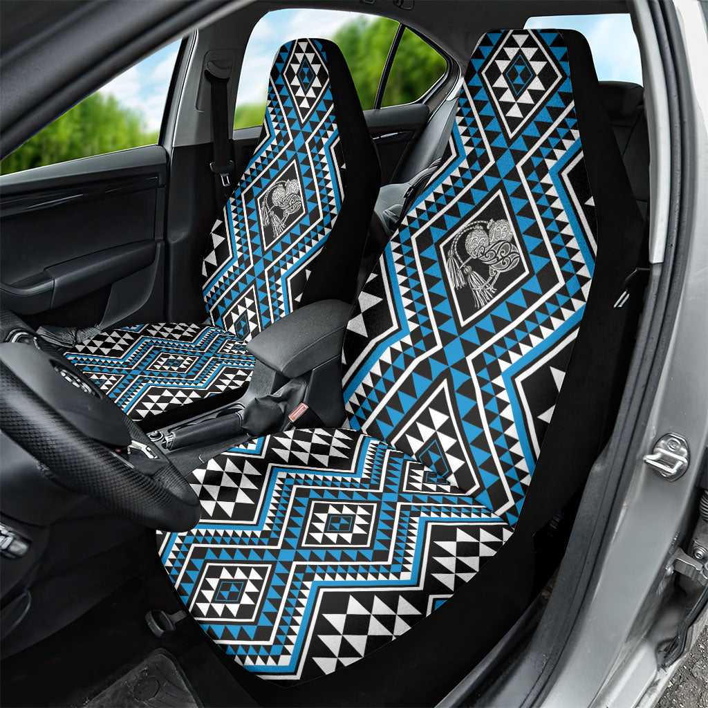 New Zealand Kikorangi Taniko Motifs Car Seat Cover Maori Poi Dance Costume Inspired