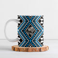 New Zealand Kikorangi Taniko Motifs Ceramic Mug Maori Poi Dance Costume Inspired