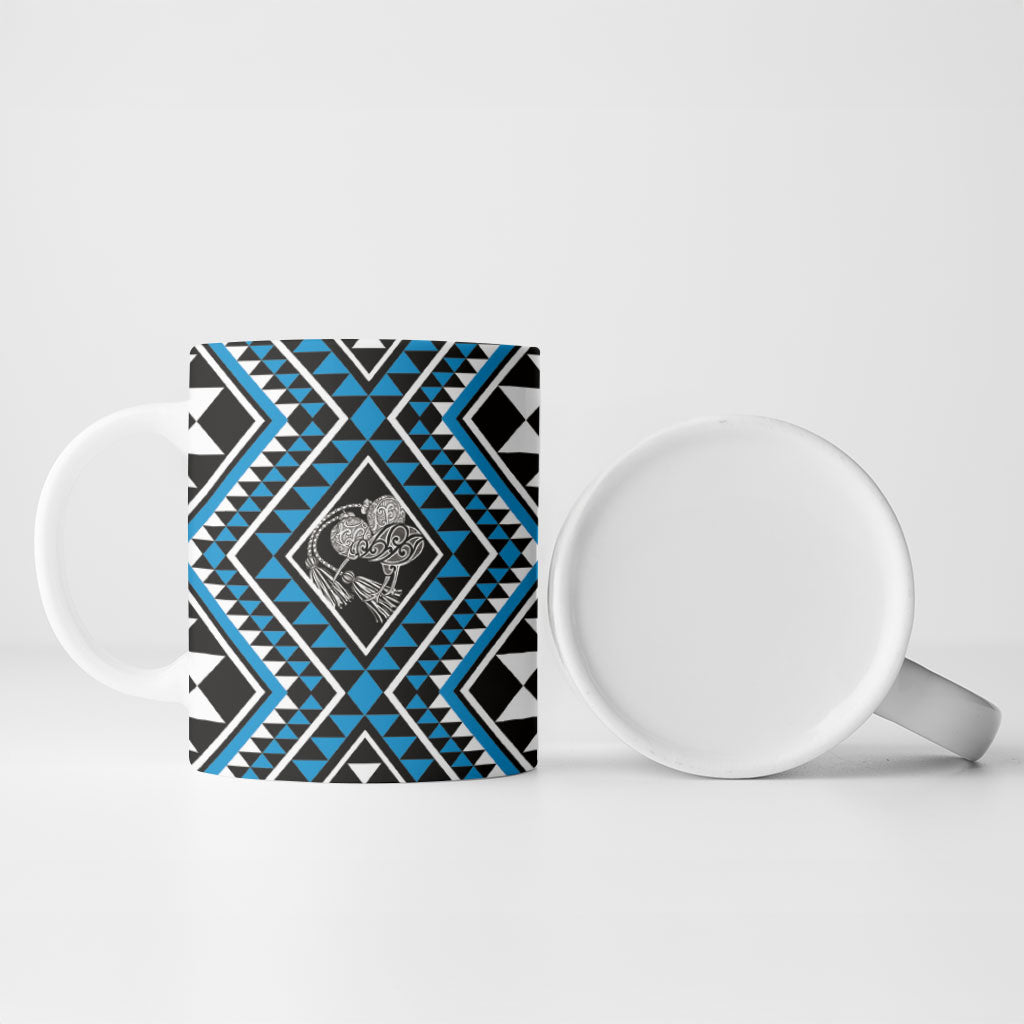 New Zealand Kikorangi Taniko Motifs Ceramic Mug Maori Poi Dance Costume Inspired