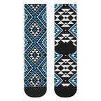 New Zealand Kikorangi Taniko Motifs Crew Socks Maori Poi Dance Costume Inspired