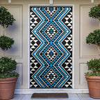 New Zealand Kikorangi Taniko Motifs Door Cover Maori Poi Dance Costume Inspired