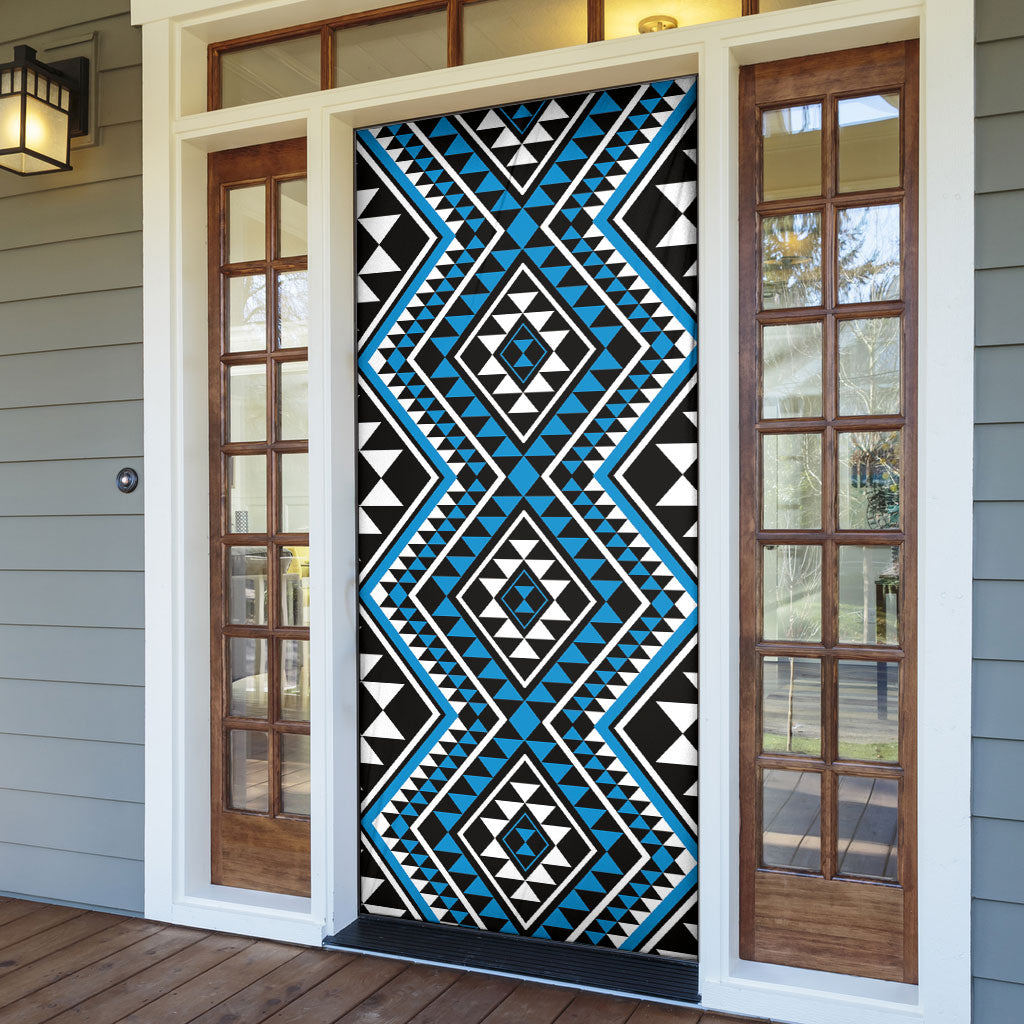 New Zealand Kikorangi Taniko Motifs Door Cover Maori Poi Dance Costume Inspired