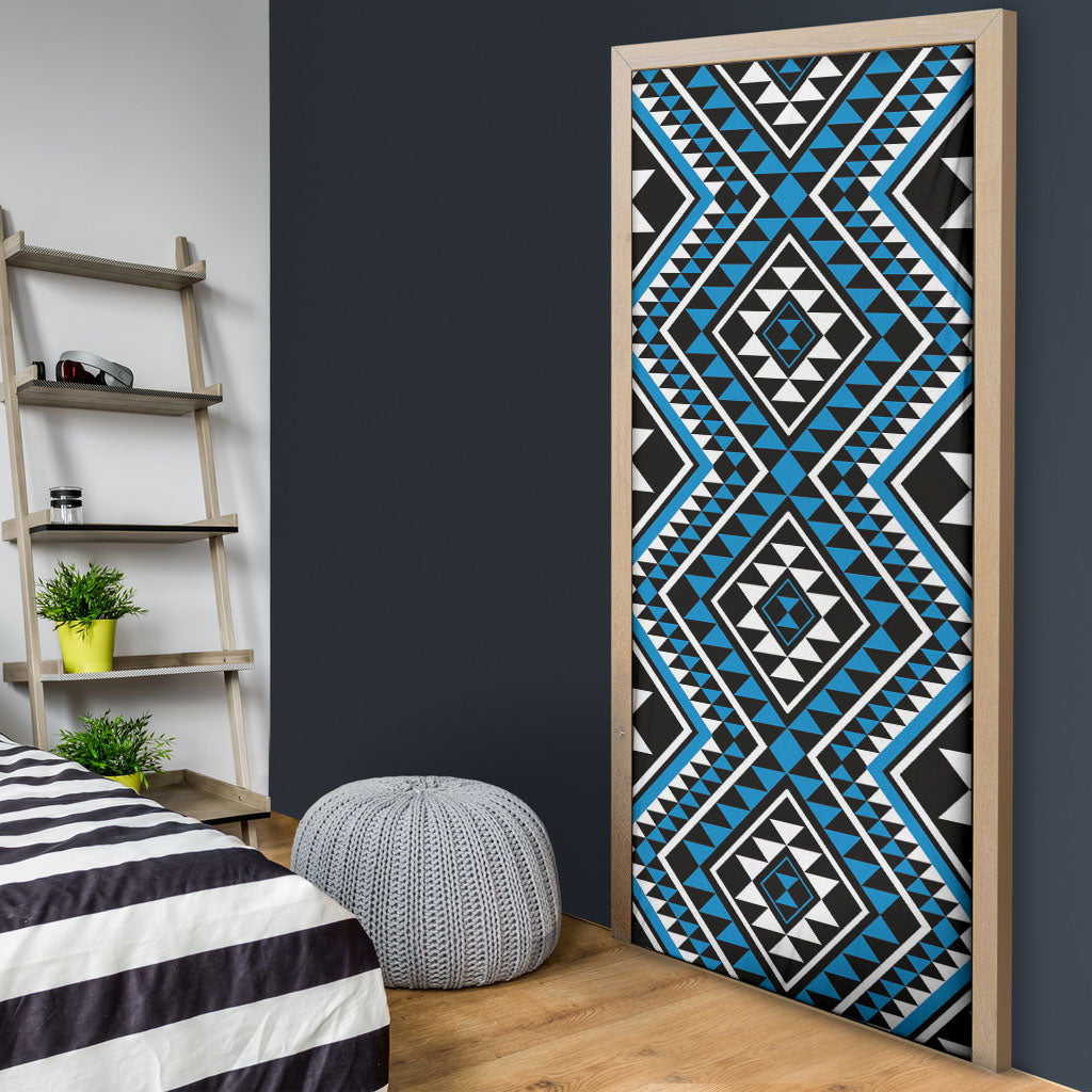 New Zealand Kikorangi Taniko Motifs Door Cover Maori Poi Dance Costume Inspired