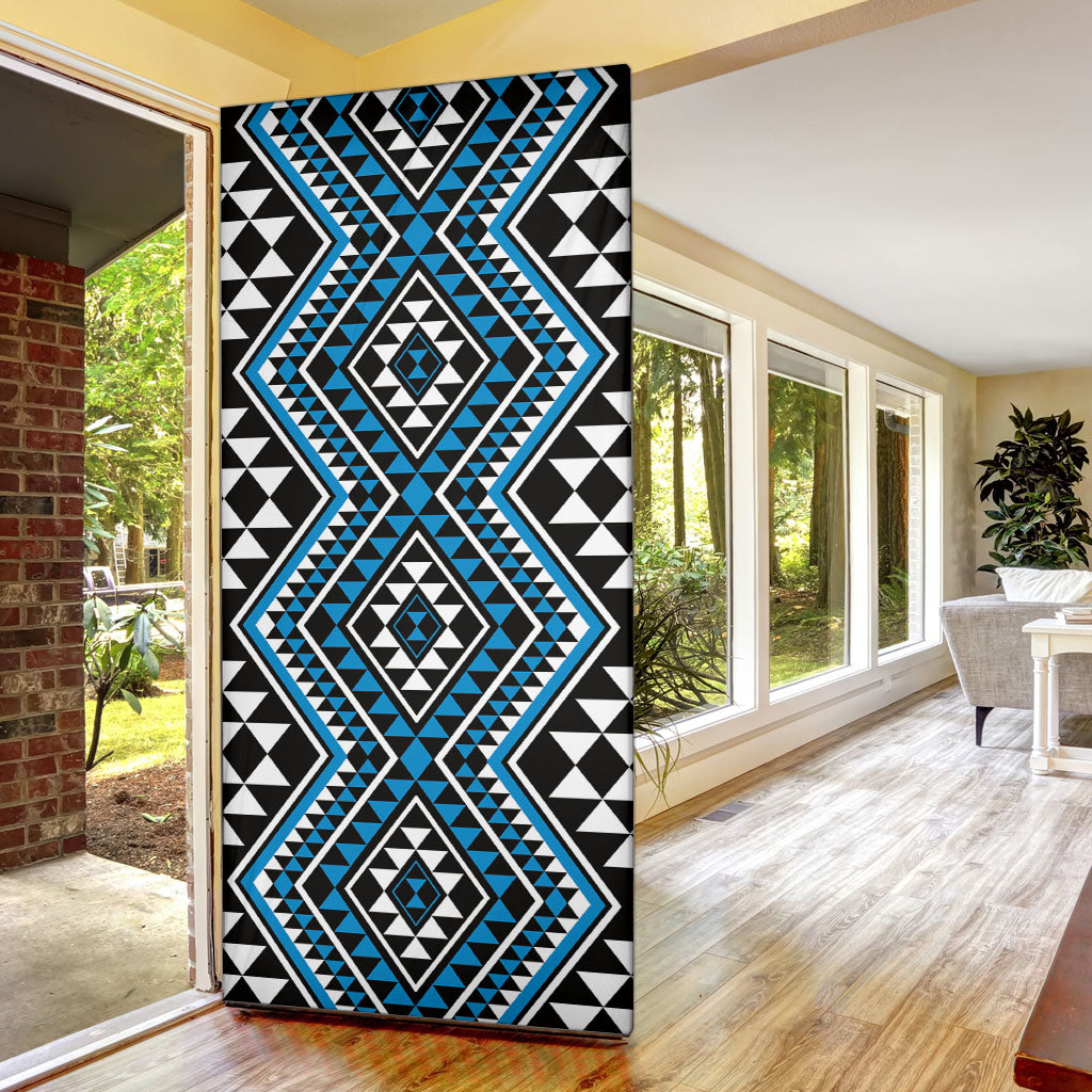 New Zealand Kikorangi Taniko Motifs Door Cover Maori Poi Dance Costume Inspired