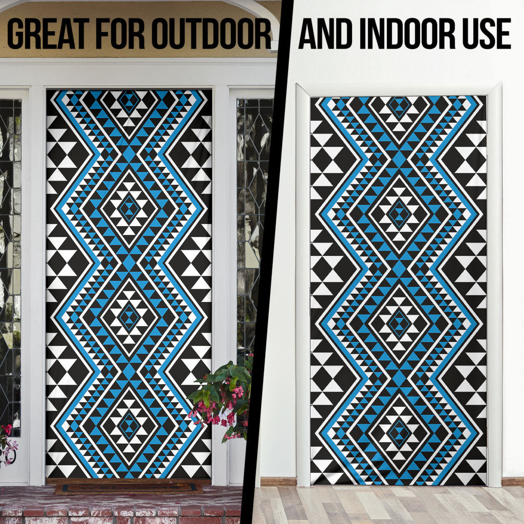 New Zealand Kikorangi Taniko Motifs Door Cover Maori Poi Dance Costume Inspired