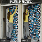 New Zealand Kikorangi Taniko Motifs Door Cover Maori Poi Dance Costume Inspired