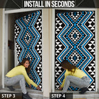 New Zealand Kikorangi Taniko Motifs Door Cover Maori Poi Dance Costume Inspired