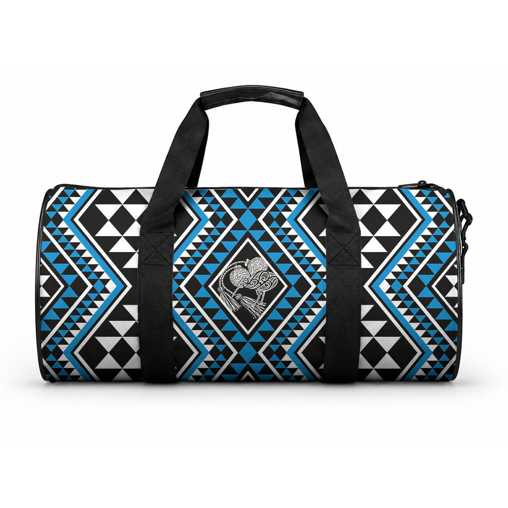 New Zealand Kikorangi Taniko Motifs Duffle Bag Maori Poi Dance Costume Inspired