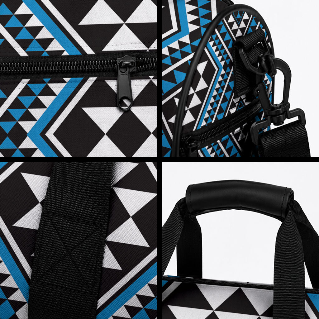 New Zealand Kikorangi Taniko Motifs Duffle Bag Maori Poi Dance Costume Inspired