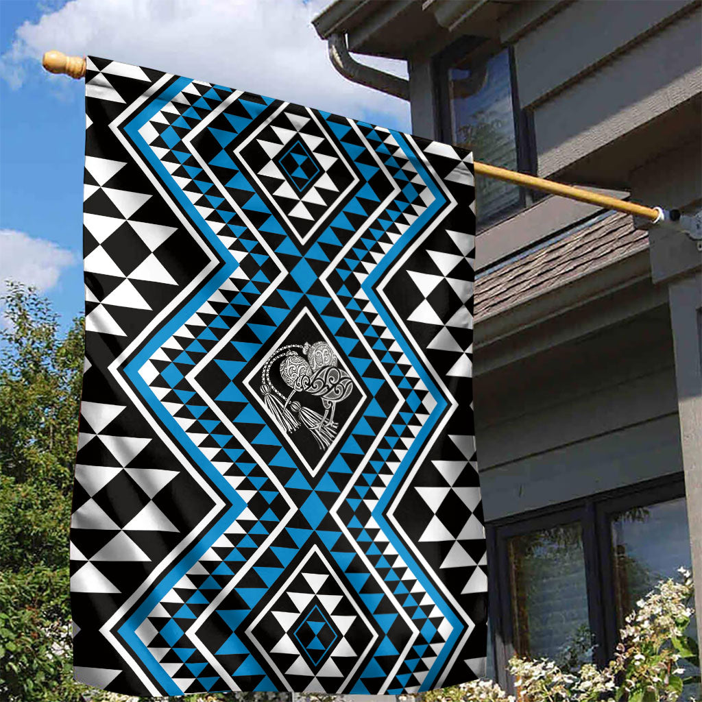 New Zealand Kikorangi Taniko Motifs Garden Flag Maori Poi Dance Costume Inspired