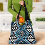 New Zealand Kikorangi Taniko Motifs Grocery Bag Maori Poi Dance Costume Inspired