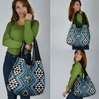New Zealand Kikorangi Taniko Motifs Grocery Bag Maori Poi Dance Costume Inspired