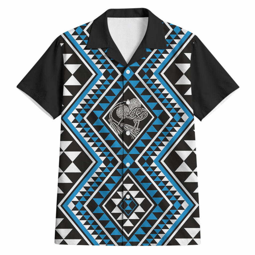 New Zealand Kikorangi Taniko Motifs Hawaiian Shirt Maori Poi Dance Costume Inspired
