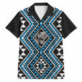 New Zealand Kikorangi Taniko Motifs Hawaiian Shirt Maori Poi Dance Costume Inspired