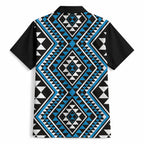 New Zealand Kikorangi Taniko Motifs Hawaiian Shirt Maori Poi Dance Costume Inspired