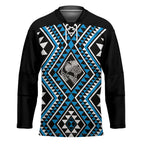 New Zealand Kikorangi Taniko Motifs Hockey Jersey Maori Poi Dance Costume Inspired