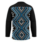 New Zealand Kikorangi Taniko Motifs Hockey Jersey Maori Poi Dance Costume Inspired