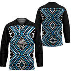 New Zealand Kikorangi Taniko Motifs Hockey Jersey Maori Poi Dance Costume Inspired