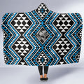 New Zealand Kikorangi Taniko Motifs Hooded Blanket Maori Poi Dance Costume Inspired