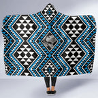New Zealand Kikorangi Taniko Motifs Hooded Blanket Maori Poi Dance Costume Inspired