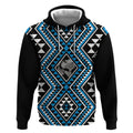 New Zealand Kikorangi Taniko Motifs Hoodie Maori Poi Dance Costume Inspired