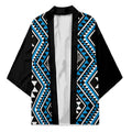 New Zealand Kikorangi Taniko Motifs Kimono Maori Poi Dance Costume Inspired