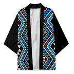 New Zealand Kikorangi Taniko Motifs Kimono Maori Poi Dance Costume Inspired