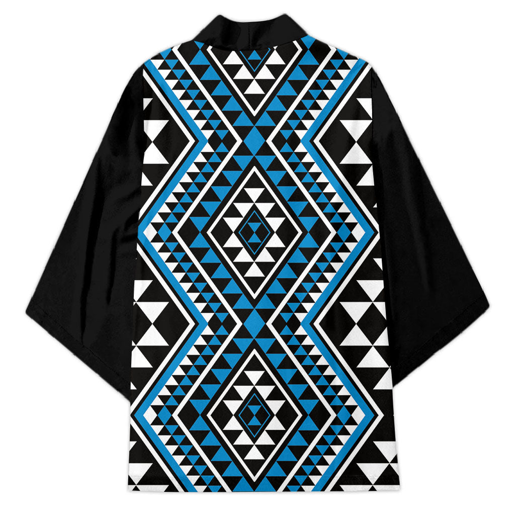 New Zealand Kikorangi Taniko Motifs Kimono Maori Poi Dance Costume Inspired