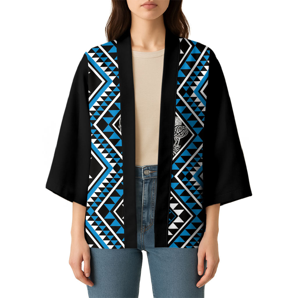 New Zealand Kikorangi Taniko Motifs Kimono Maori Poi Dance Costume Inspired