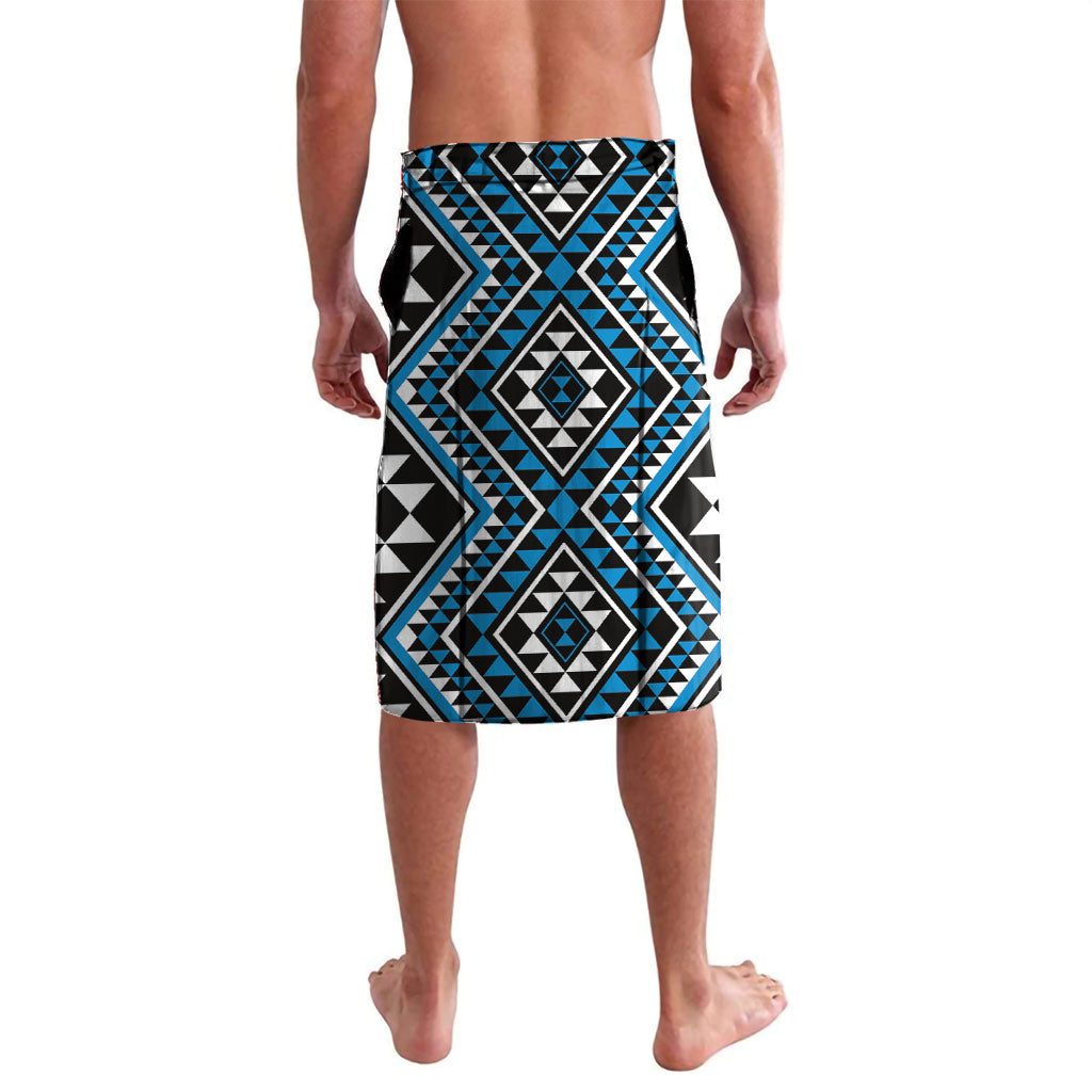 New Zealand Kikorangi Taniko Motifs Lavalava Maori Poi Dance Costume Inspired