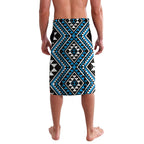 New Zealand Kikorangi Taniko Motifs Lavalava Maori Poi Dance Costume Inspired