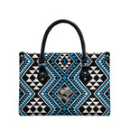 New Zealand Kikorangi Taniko Motifs Leather Bag Maori Poi Dance Costume Inspired