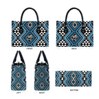 New Zealand Kikorangi Taniko Motifs Leather Bag Maori Poi Dance Costume Inspired