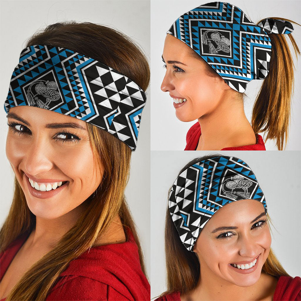 New Zealand Kikorangi Taniko Motifs Neck Gaiter Maori Poi Dance Costume Inspired