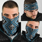 New Zealand Kikorangi Taniko Motifs Neck Gaiter Maori Poi Dance Costume Inspired