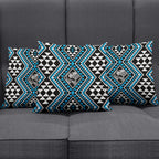 New Zealand Kikorangi Taniko Motifs Pillow Cover Maori Poi Dance Costume Inspired