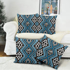 New Zealand Kikorangi Taniko Motifs Pillow Cover Maori Poi Dance Costume Inspired