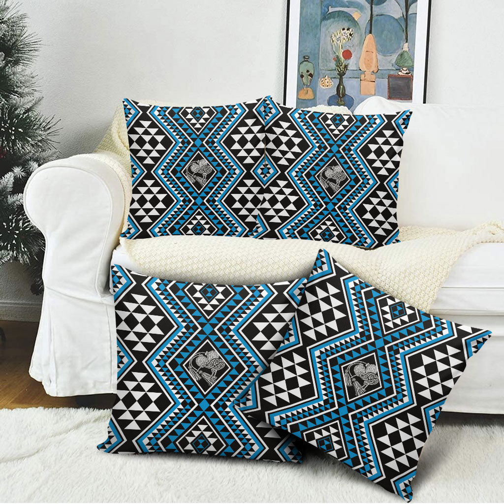 New Zealand Kikorangi Taniko Motifs Pillow Cover Maori Poi Dance Costume Inspired