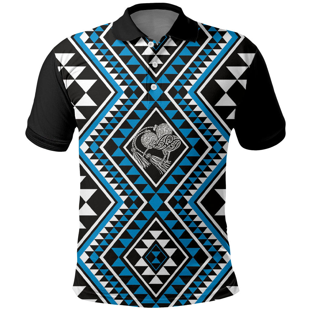 New Zealand Kikorangi Taniko Motifs Polo Shirt Maori Poi Dance Costume Inspired