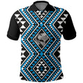 New Zealand Kikorangi Taniko Motifs Polo Shirt Maori Poi Dance Costume Inspired