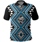 New Zealand Kikorangi Taniko Motifs Polo Shirt Maori Poi Dance Costume Inspired