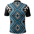 New Zealand Kikorangi Taniko Motifs Polo Shirt Maori Poi Dance Costume Inspired