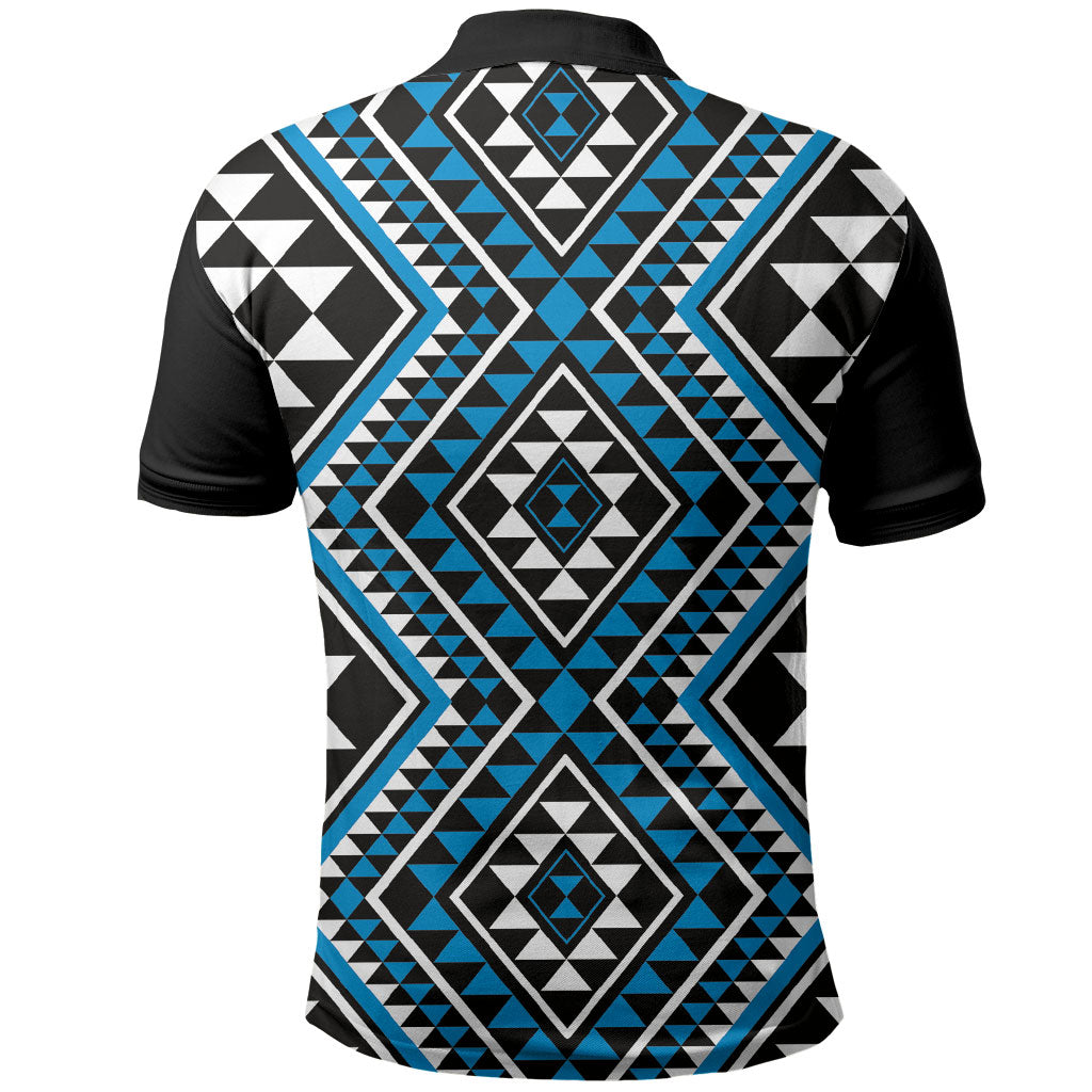 New Zealand Kikorangi Taniko Motifs Polo Shirt Maori Poi Dance Costume Inspired