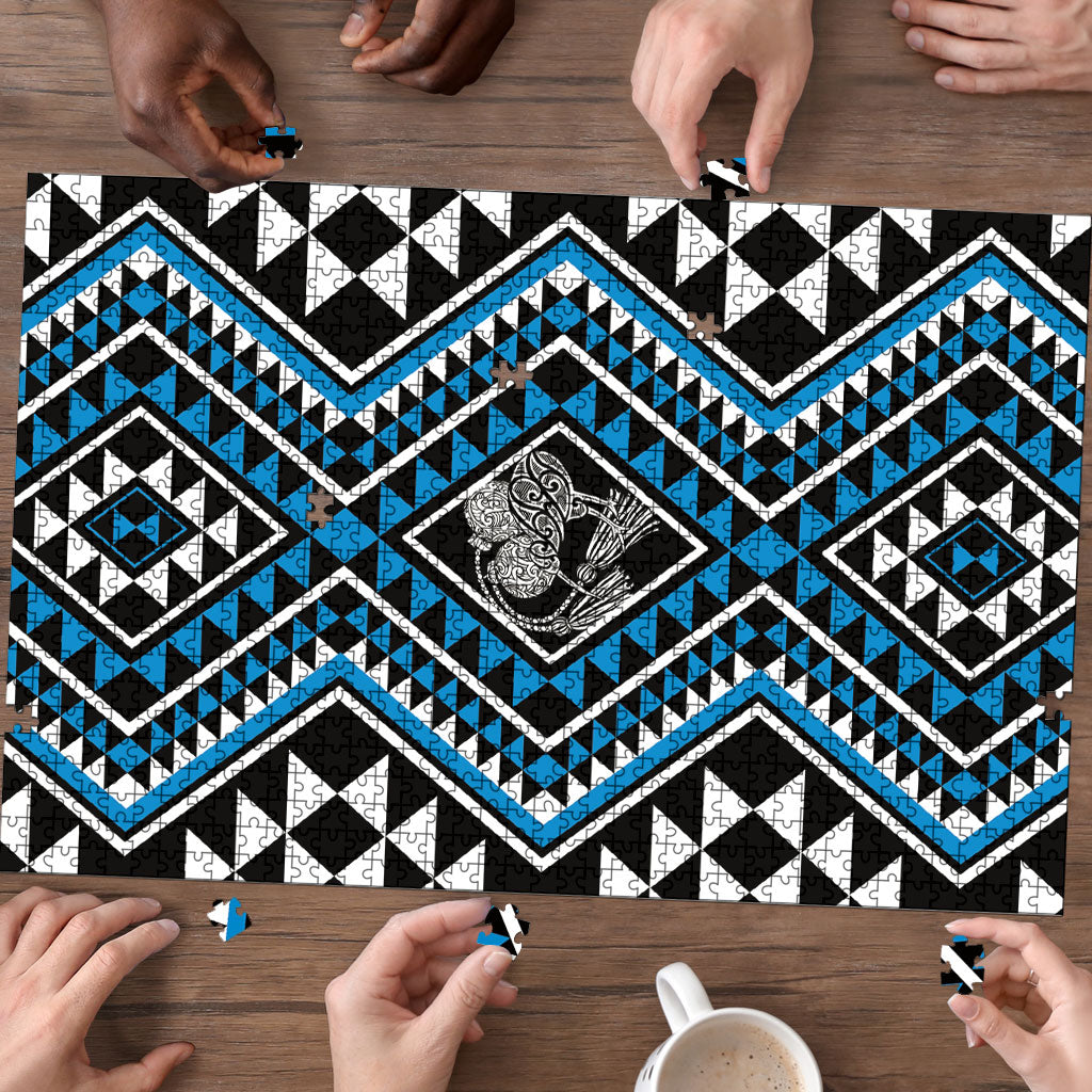 New Zealand Kikorangi Taniko Motifs Puzzle Maori Poi Dance Costume Inspired