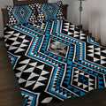New Zealand Kikorangi Taniko Motifs Quilt Bed Set Maori Poi Dance Costume Inspired