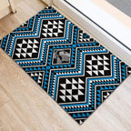 New Zealand Kikorangi Taniko Motifs Rubber Doormat Maori Poi Dance Costume Inspired